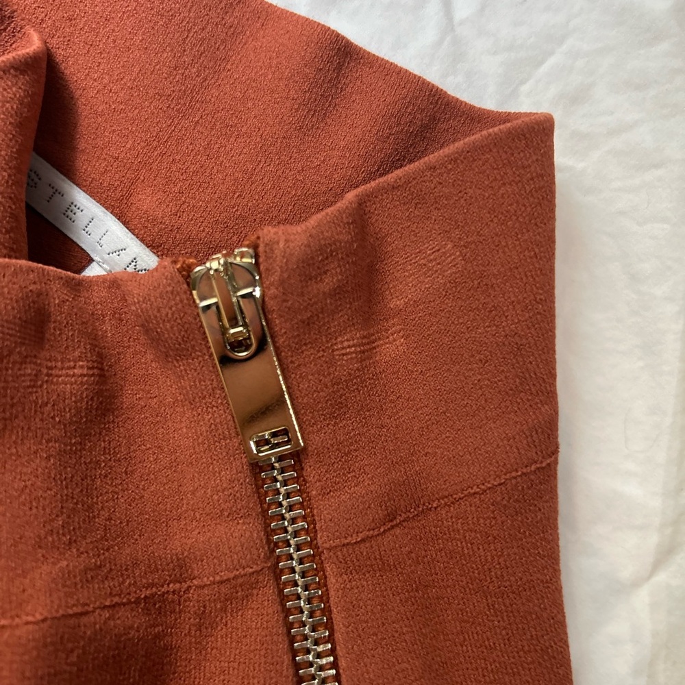 STELLA MCCARTNEY Wide‎ Leg Cropped Knit Pants Burnt Orange - Picture 6 of 16
